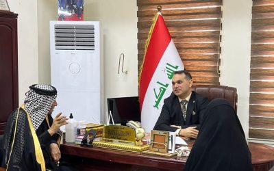 جانب من المقابلات الاسبوعية  التي يجريها عميد كلية الطب