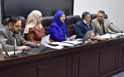 جانب من الاجتماع الدوري للجنة الاعتمادية في كلية الطب