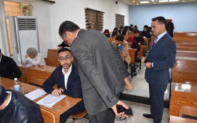 مساعد رئيس الجامعة العراقية للشؤون العلمية يزور كلية الطب ويتفقد سير الامتحانات الجارية فيها