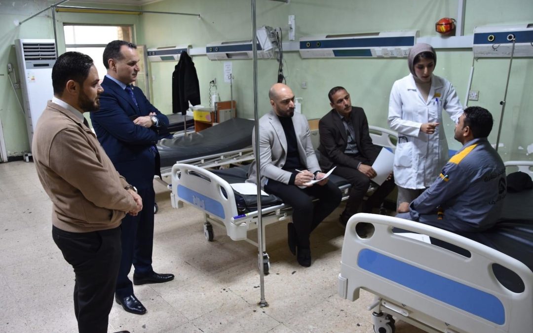 عميد كلية الطب يتفقد سير الامتحانات العملية السريرية في مستشفى النعمان