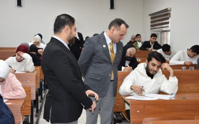 عميد كلية الطب يتفقد سير امتحانات نهاية الكورس العملي لطلبة المرحلة السادسة