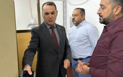 بالصور جانب من تفقد عميد كلية الطب في مكتبة الكلية والاقسام الداخلية