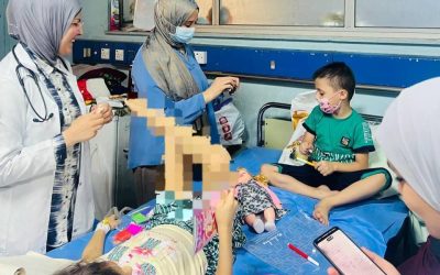 فرع طب الاطفال في كلية طب الجامعة العراقية يجري زيارة ميدانية برفقة  طلبة المرحلة السادسة   لزيارة مرضى الأورام السرطانية و اللوكيميا في مستشفى الطفل المركزي