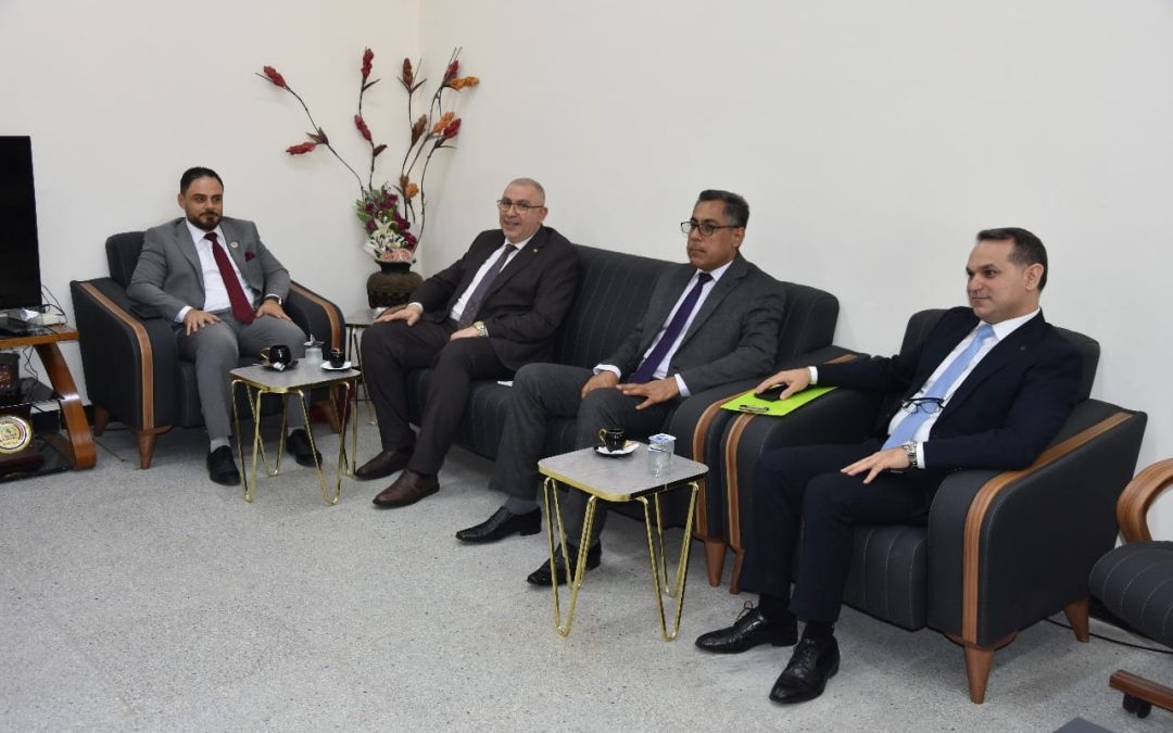 عميد طب الجامعة العراقية  يستقبل المنسق الخاص بين الجامعات التركية لفتح آفاق التعاون المشترك بين كلية الطب وجامعة ميديابول التركية  الدكتور عمر عبد الرحمن
