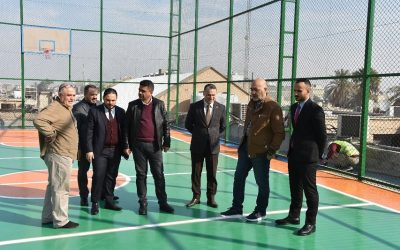 انتهاء أعمال الملعب الخماسي وزيارة تفقدية لعميد كلية الطب
