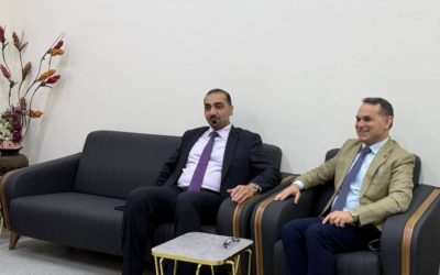 عمادة كلية الطب تستقبل مساعد رئيس الجامعة العراقية للشؤون الإدارية