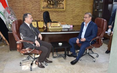 عميد كلية الطب يزور مستشفى النعمان التعليمي  ويلتقي مدير المستشفي  للاطلاع على اخر المستجدات لتأهيل المستشفى