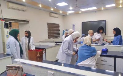 كلية الطب تجري الاختبار العملي للفصل الدراسي الثاني لطلبتها في مادة الفسلجة