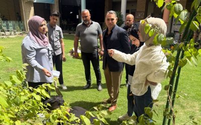 حديقة كلية الطب تكتسي بحلّةٍ جديدة من الزهور الموسمية