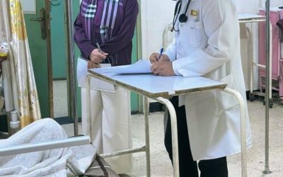 فرع طب الأطفال يُجري الامتحان العملي للكورس النهائي لطلبة كلية الطب