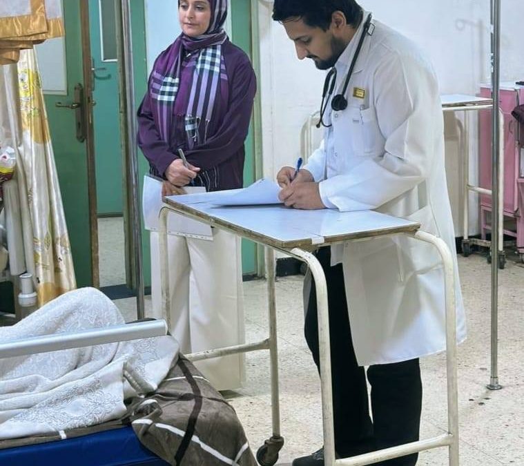 فرع طب الأطفال يُجري الامتحان العملي للكورس النهائي لطلبة كلية الطب