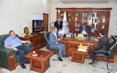 برئاسة السيد العميد وفد كلية الطب في الجامعة العراقية يجري زيارة رسمية إلى مدير عام صحة بغداد/الرصافة لبحث التعاون الصحي المشترك