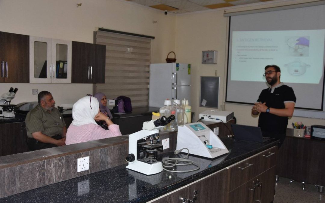 فرع الاحياء المجهرية يقيم ورشة عمل بعنوان Immunohistochemistry for Cancer Diagnosis