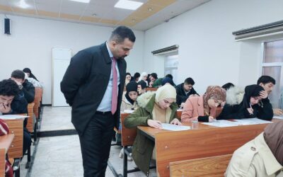 متابعة امتحانات نصف السنة معاون العميد يتفقد القاعات الامتحانية 