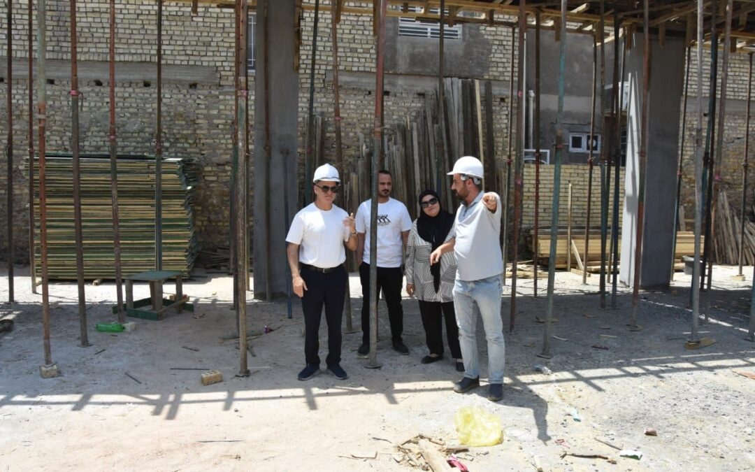 عميد كلية الطب في الجامعة العراقية يجري جولة ميدانية لمتابعة سير العمل في المباني الجديدة للكلية